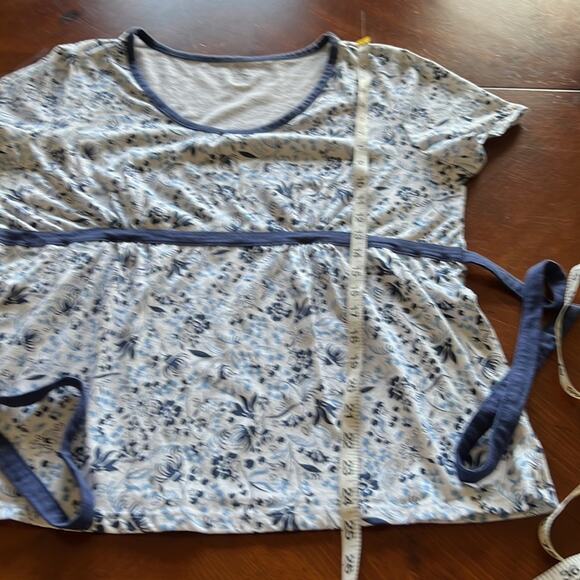 Bobbie Brooks Size 1X (16/18) Floral Print Knit Top Blouse - Picture 7 of 7